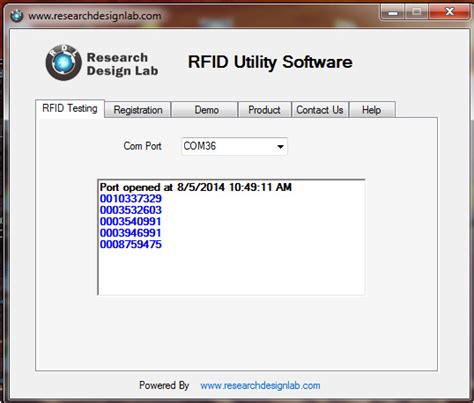 rfid USB reader software